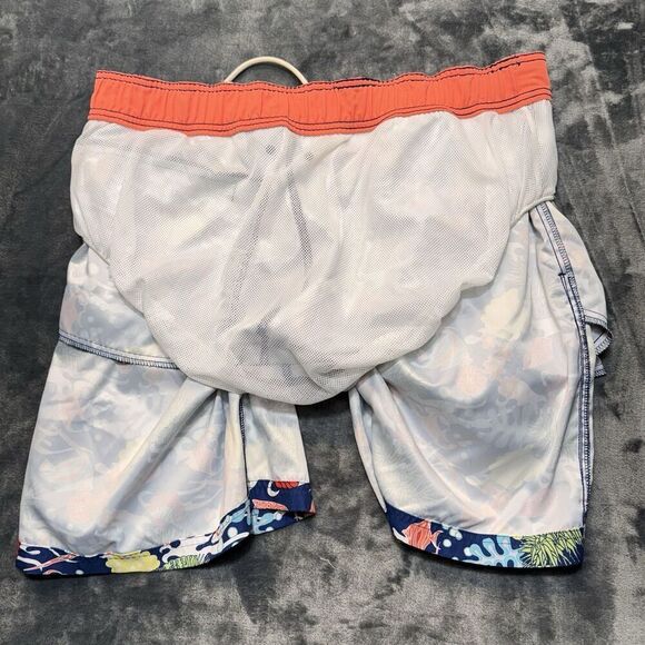 Nautica Mens Sz XL Tropical Fish Coral Aquarium Lined Swim Trunks Board Shorts - Picture 8 of 13